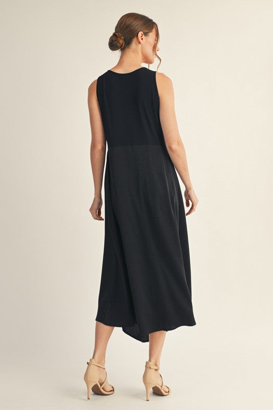 Sarah Grace Midi Dress, Black