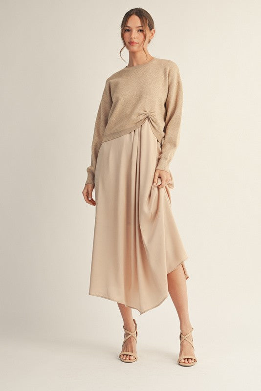 Sarah Grace Midi Dress, Champagne