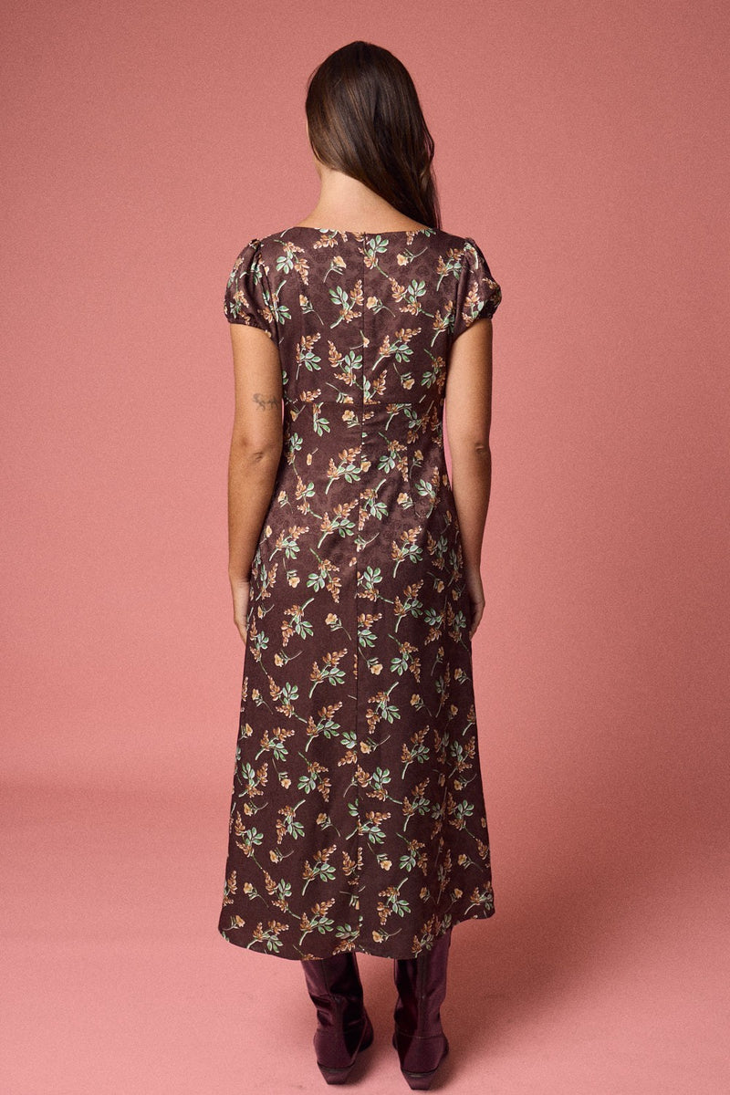 Jackie Midi Dress, Brown