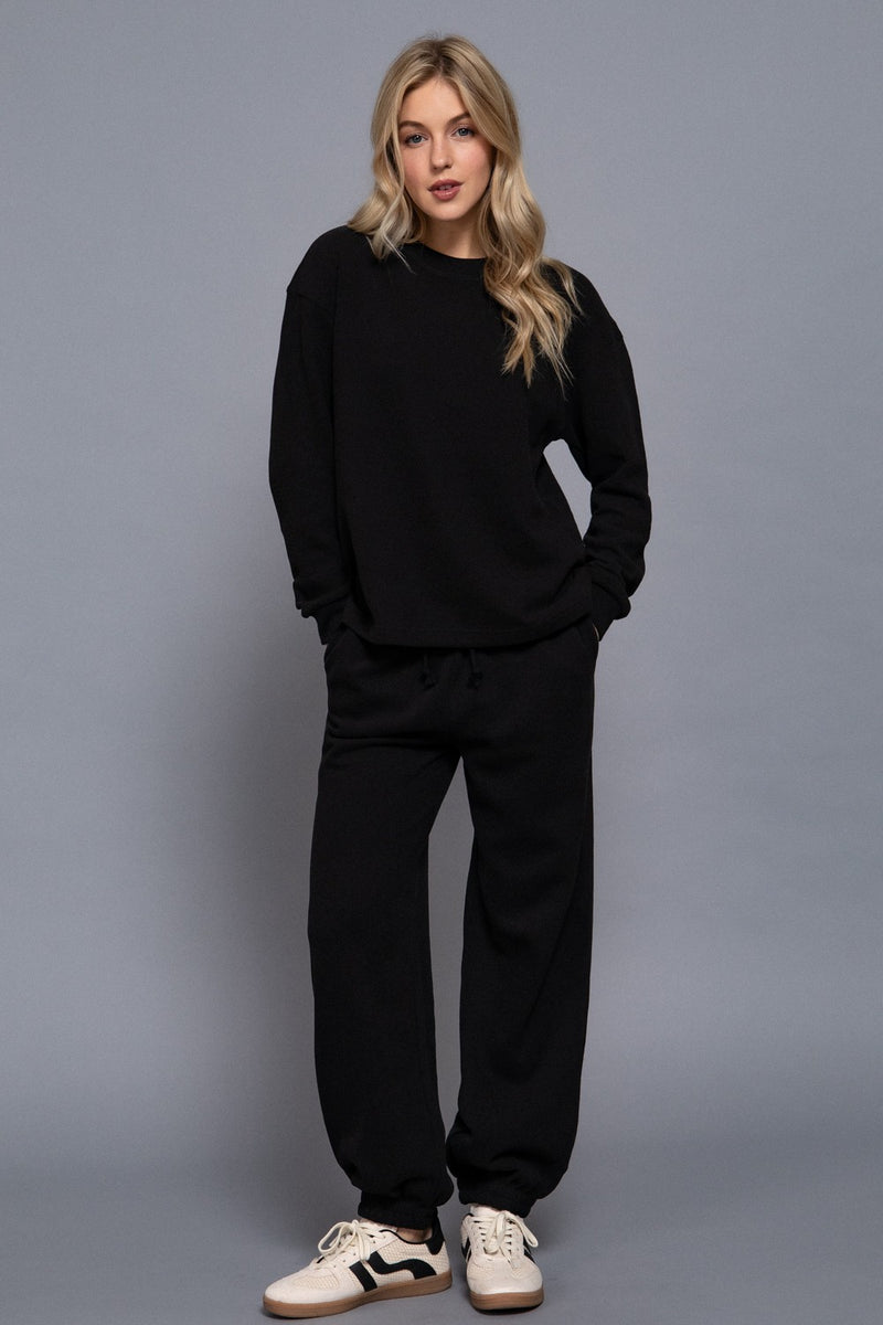 Allysa Soft Knit Top, Black