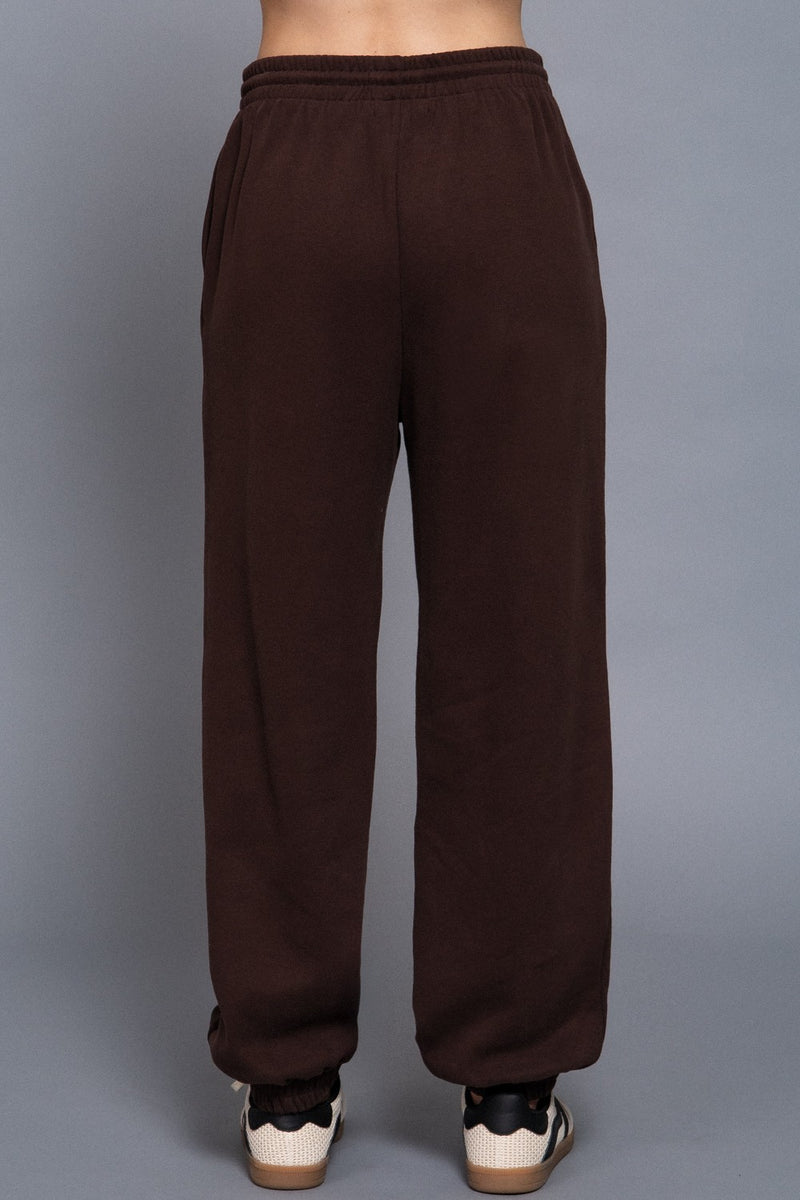 Elisa Soft Jogger Pants, Brown