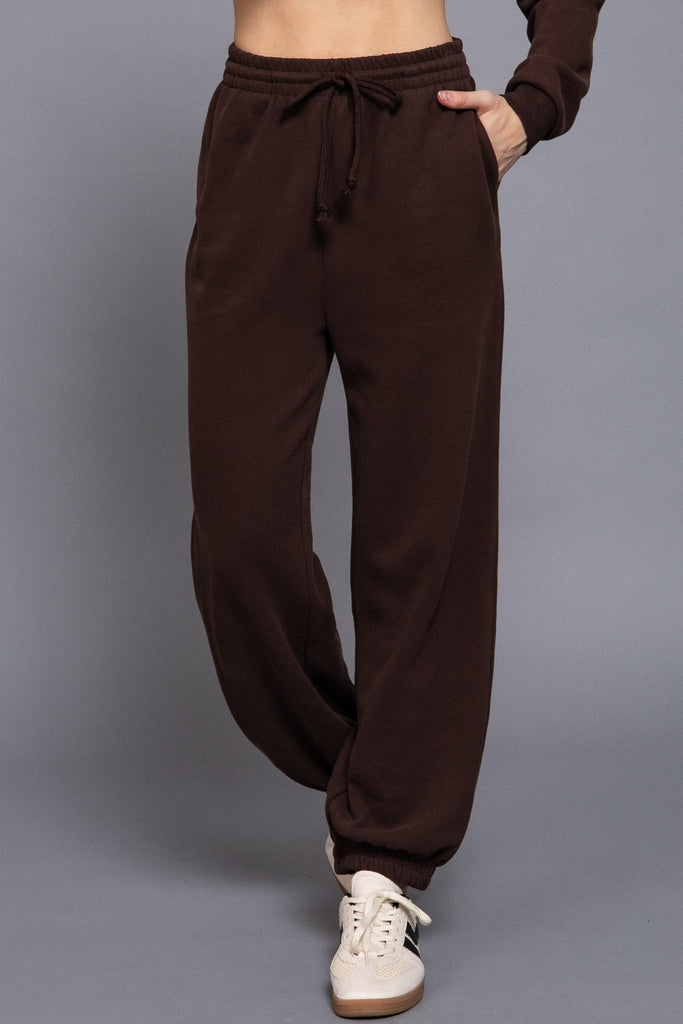 Elisa Soft Jogger Pants, Brown – North & Main Clothing Company