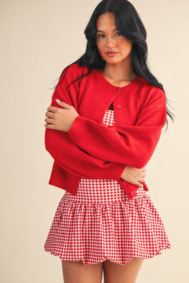 Lizzie Soft Knit Sweater, Red