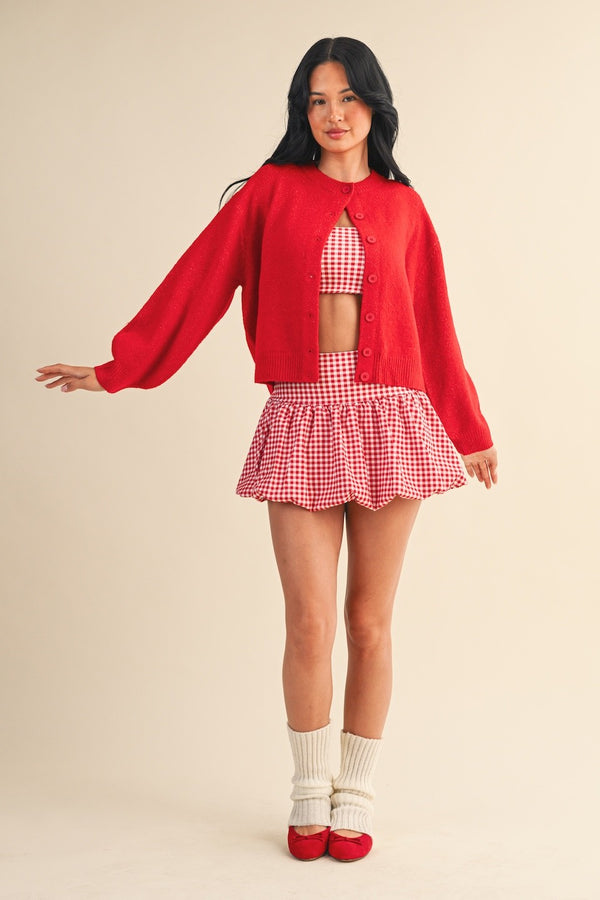Lizzie Soft Knit Sweater, Red