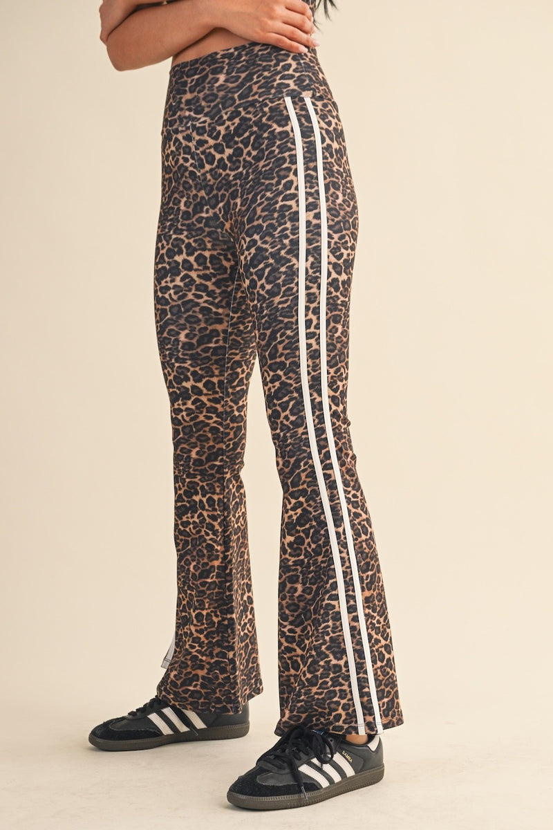 Layla Printed Flare Pant, Leopard