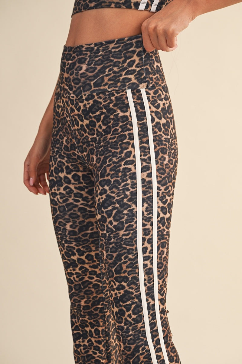Layla Printed Flare Pant, Leopard