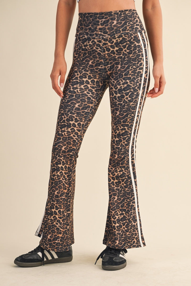 Layla Printed Flare Pant, Leopard