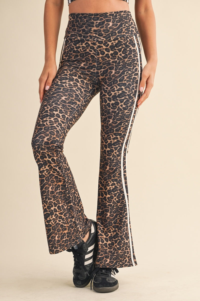 Layla Printed Flare Pant, Leopard