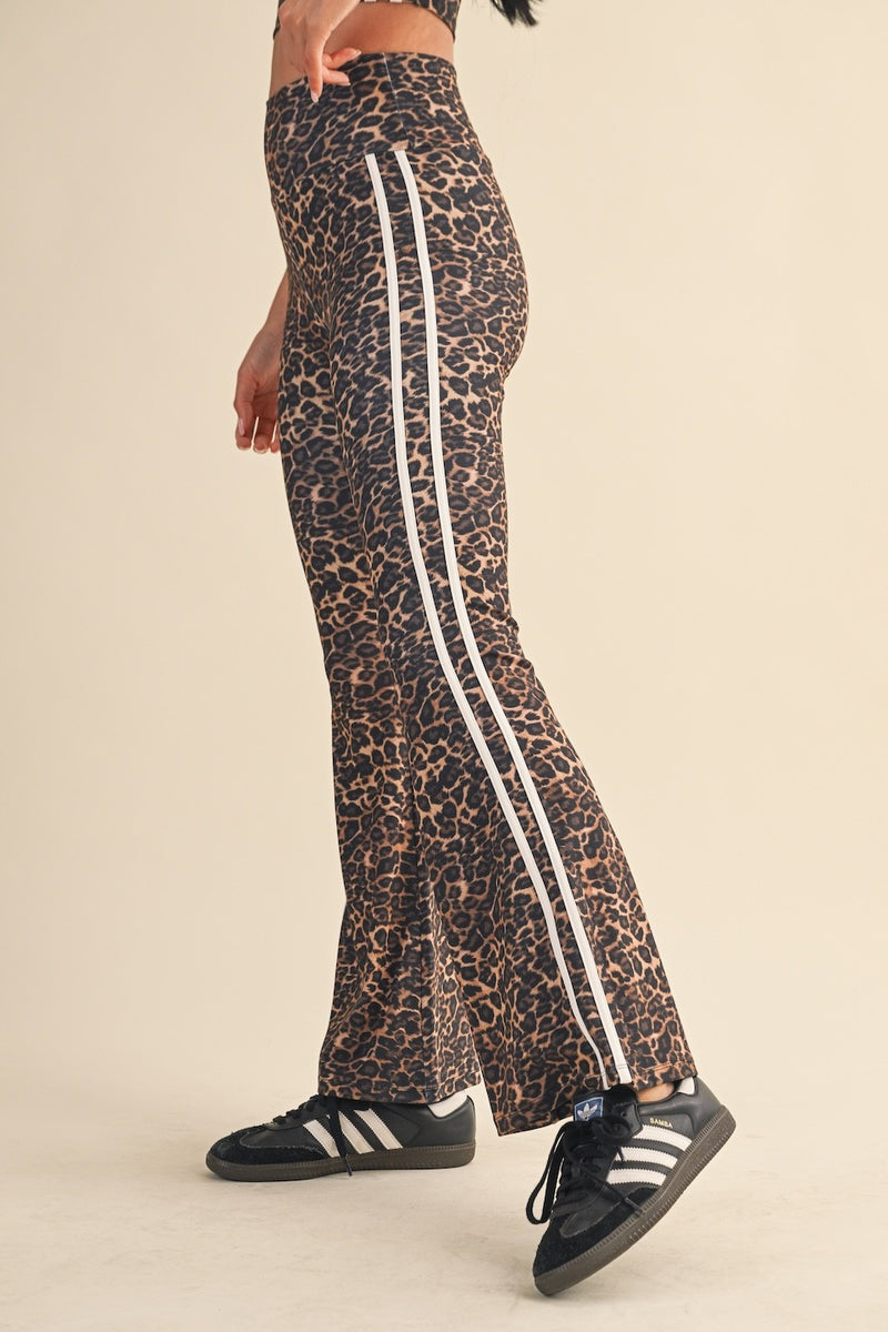 Layla Printed Flare Pant, Leopard