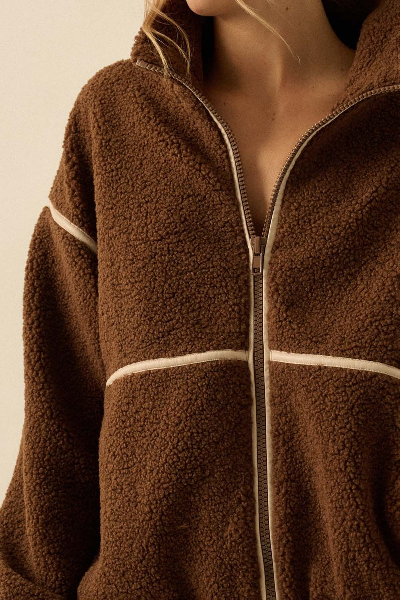 Hannah Sherpa Jacket, Chocolate