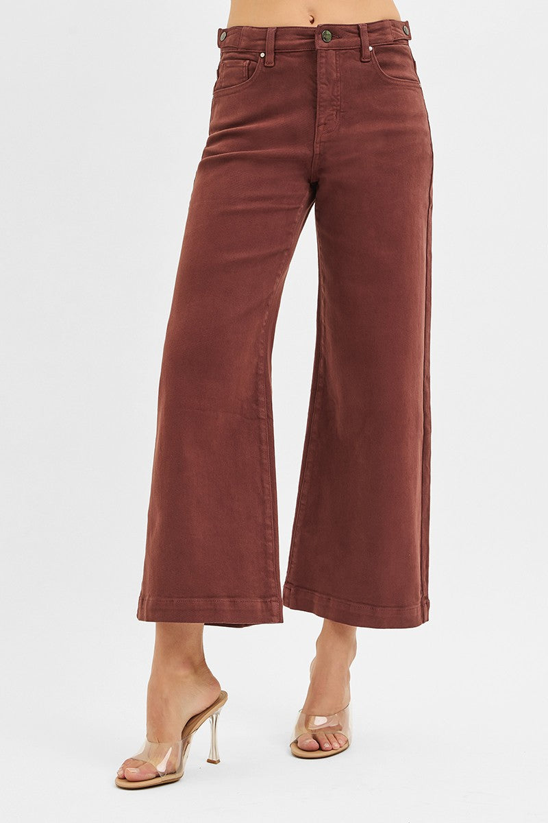 Journee High Rise Adjustable Waists Jeans, Chocolate Brown