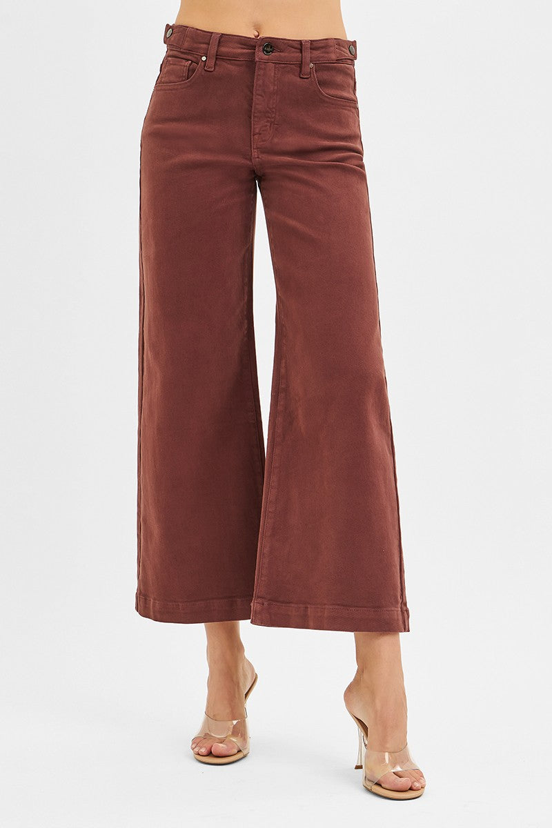 Journee High Rise Adjustable Waists Jeans, Chocolate Brown