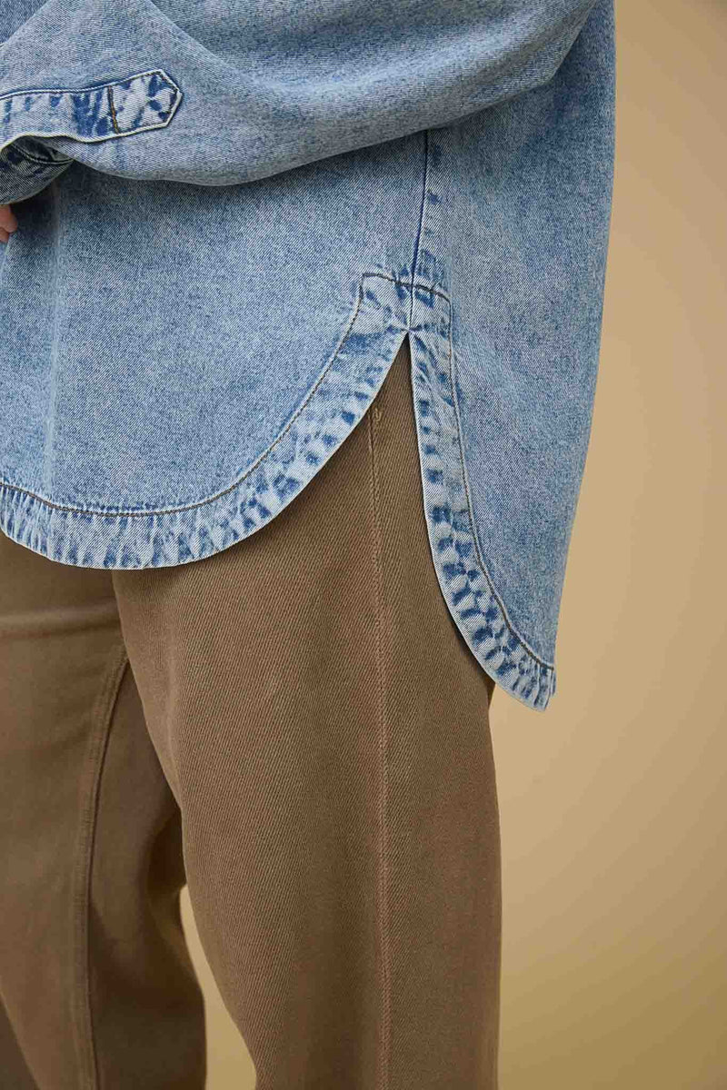 Luci Button Down Shirt, Chambray | Extended Sizes