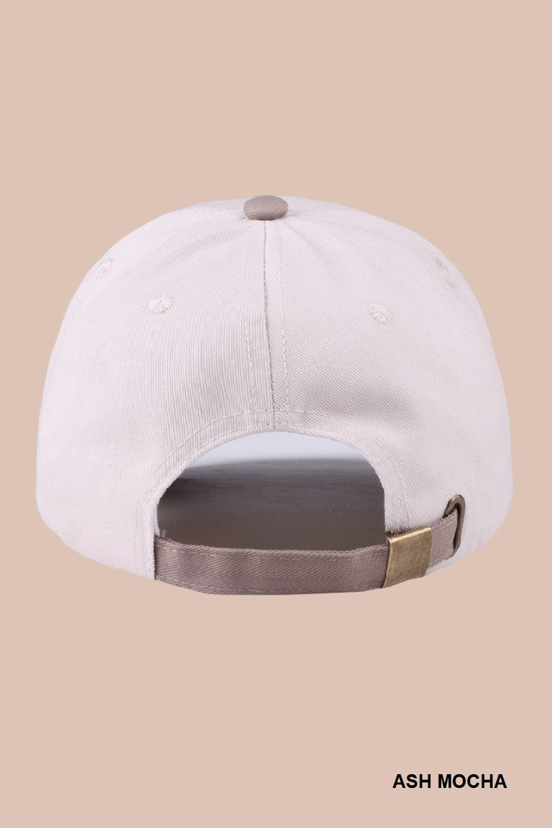 Smoke Show Two Tone Canvas Cotton Cap, Ash Mocha