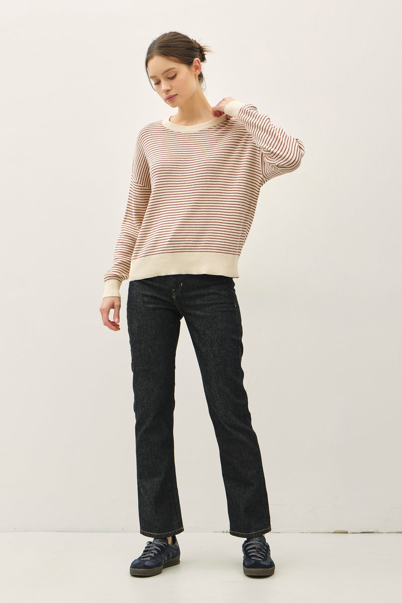 Ophelia Lightweight Striped Sweater, Sienna