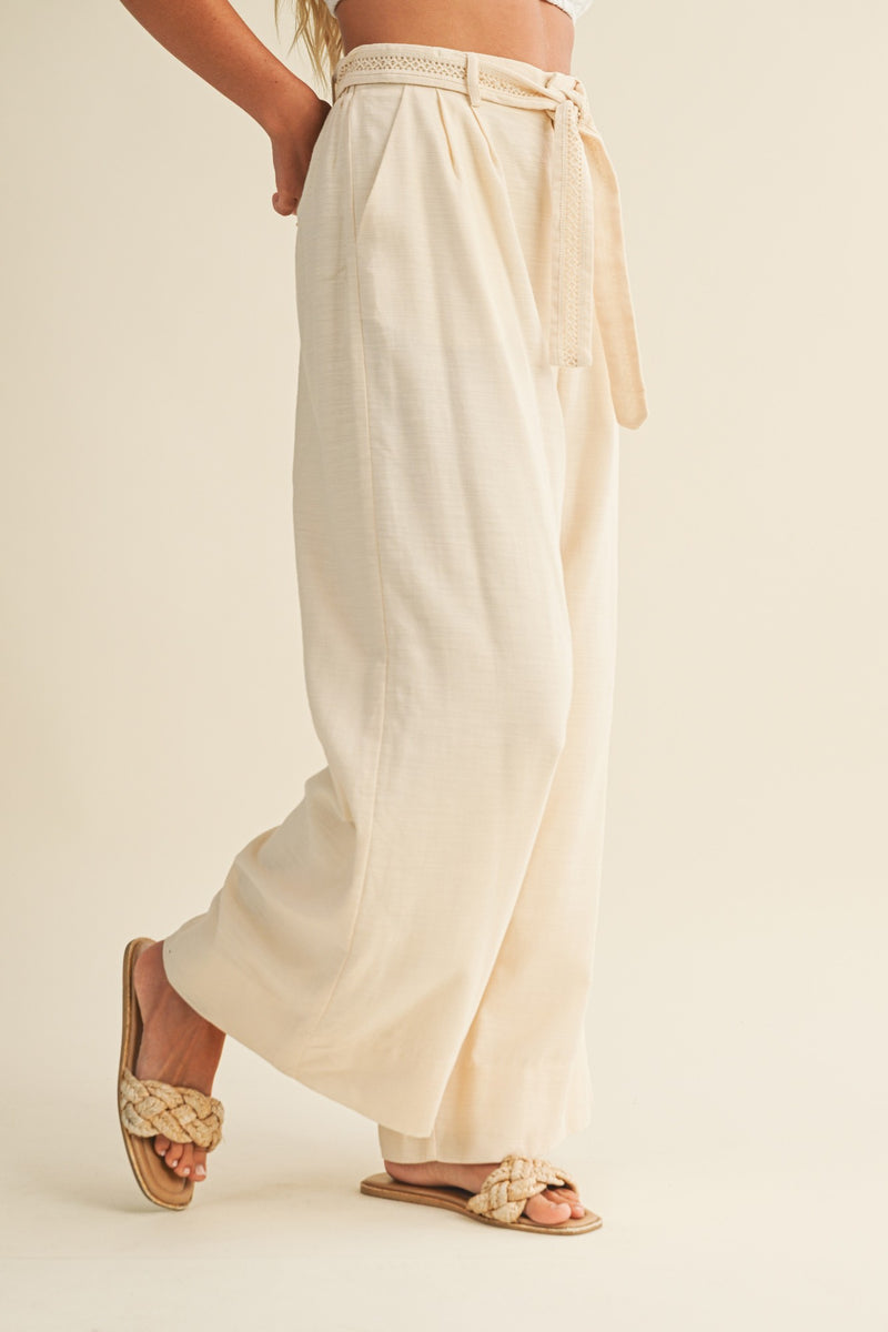 Michelle Cotton Trousers, Oatmeal