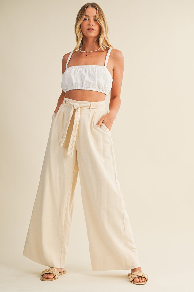 Michelle Cotton Trousers, Oatmeal