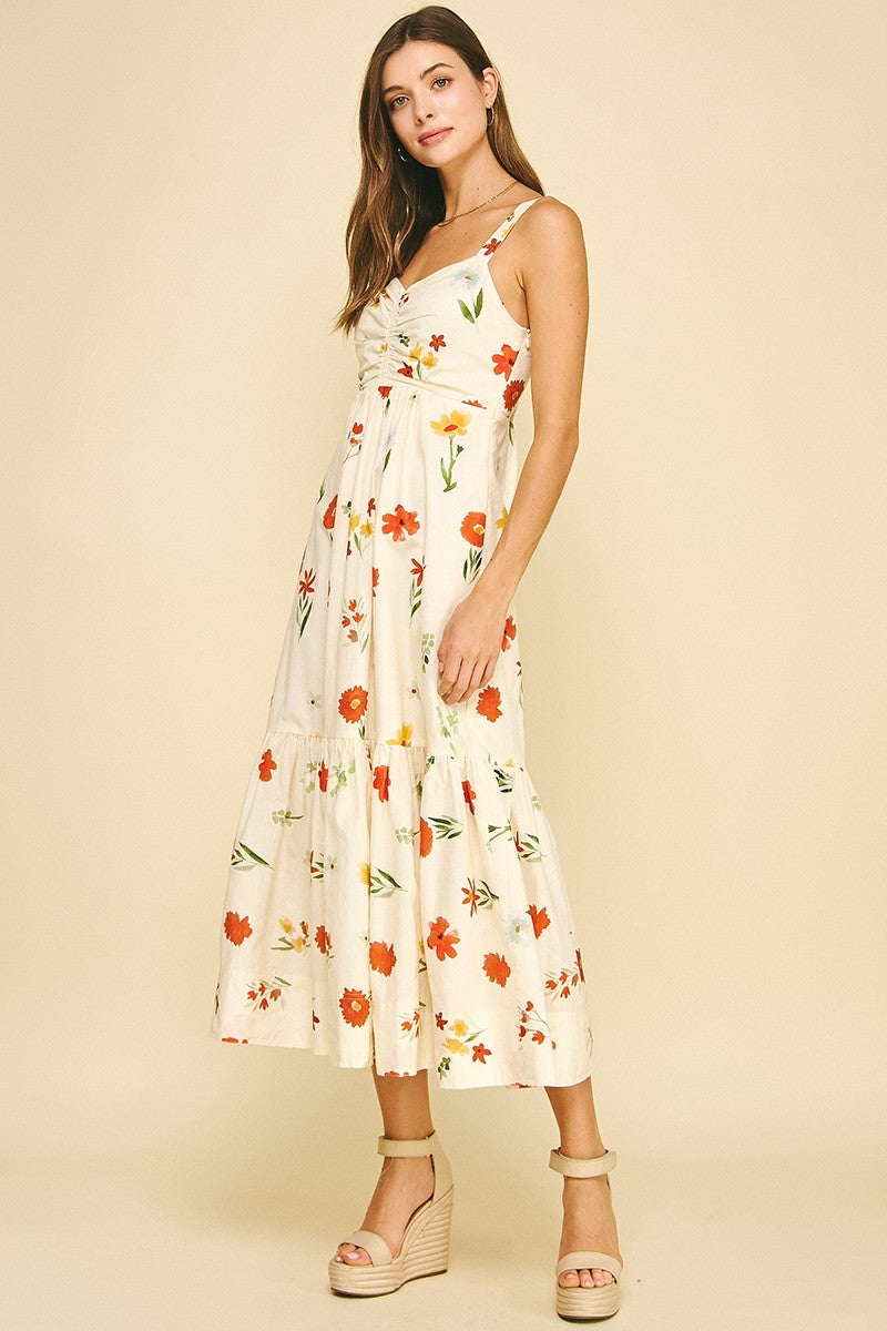 pinch tiered midi dress Ruffle Tiered Midi Dress