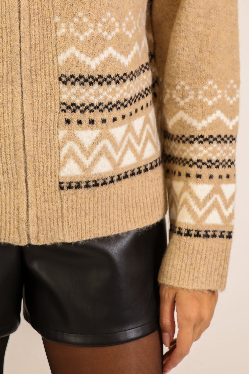 April Knit Sweater, Beige