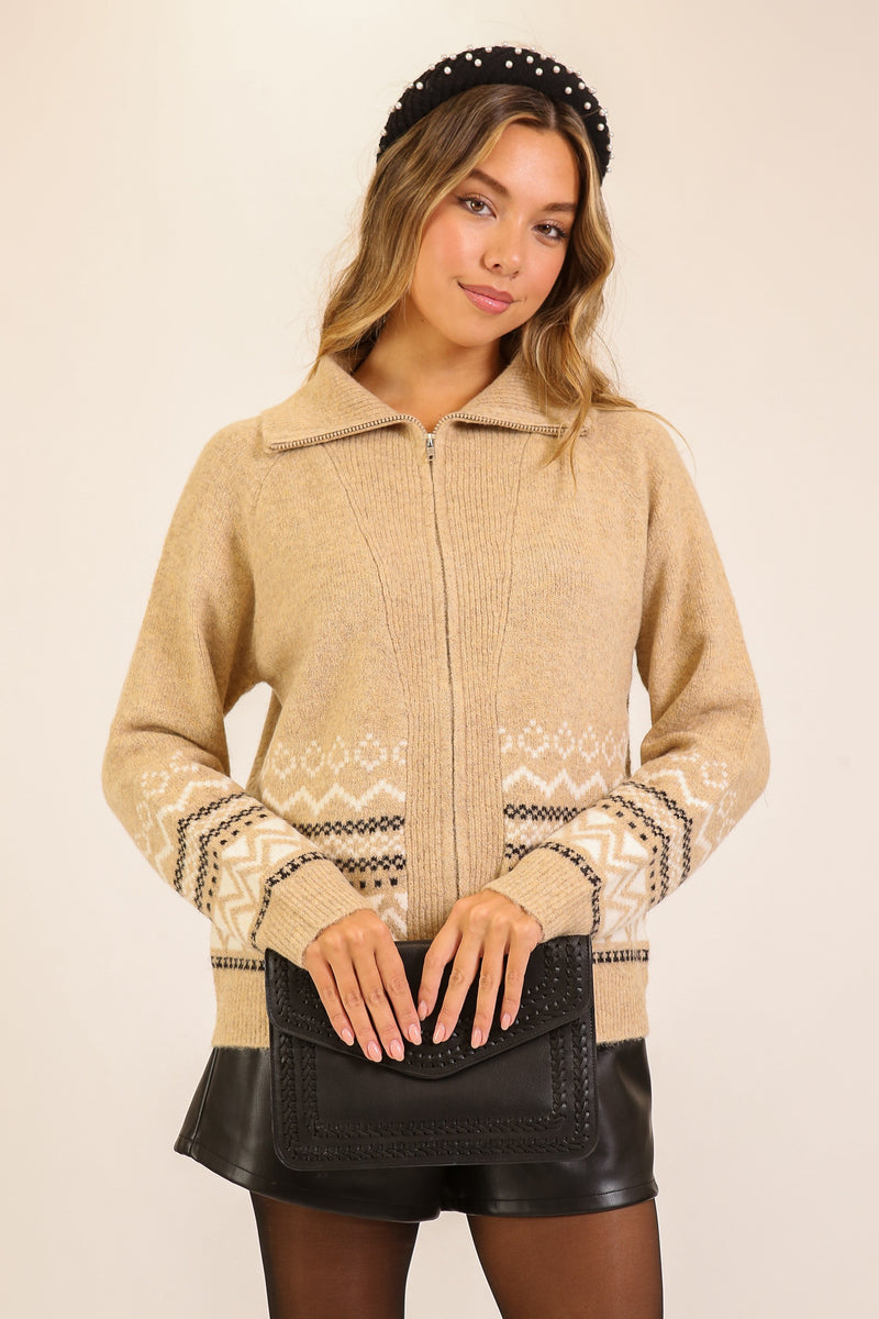 April Knit Sweater, Beige