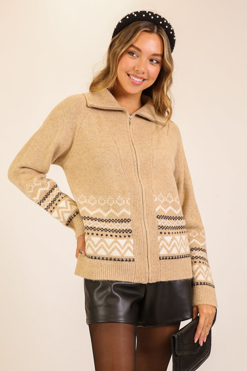 April Knit Sweater, Beige