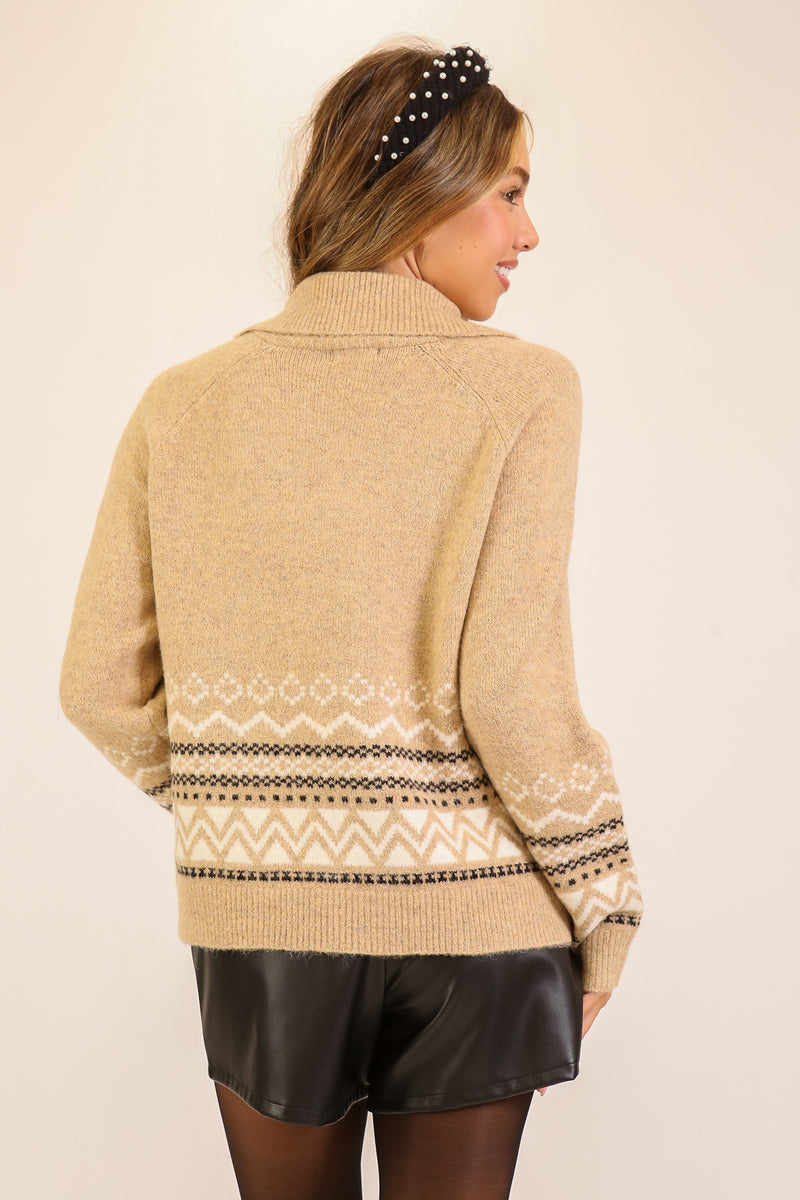 April Knit Sweater, Beige
