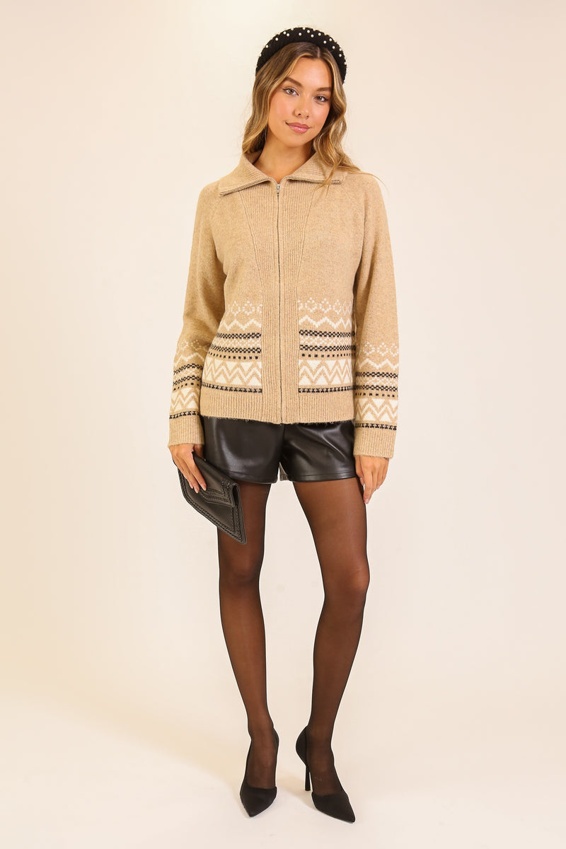 April Knit Sweater, Beige