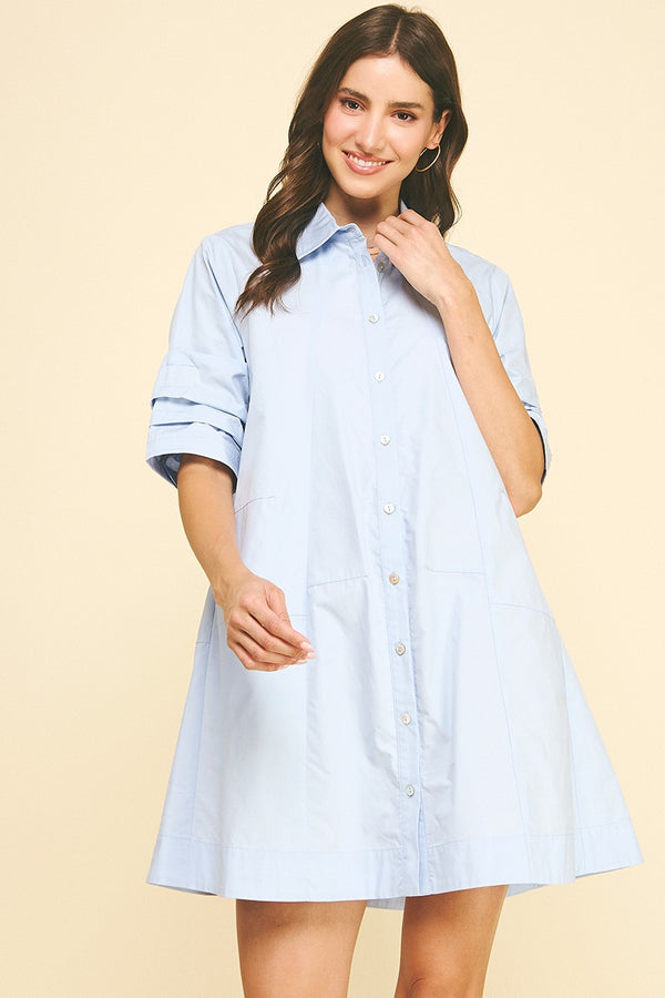 blue cheese dressing with ranch mix Marilyn Asymmetric Button Detail Midi dress Cobalt – Girl In Mind main image 1
