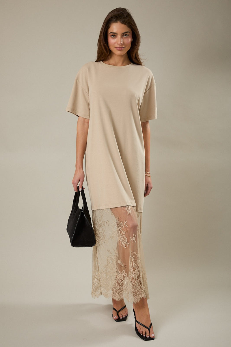 lola maxi dress T-Shirt Dress, Taupe – North & Main Clothing Company Color:Custom Colors-Add Note in Cart Lace Dresses For Wedding Leo Lin Crystals height is 162cm