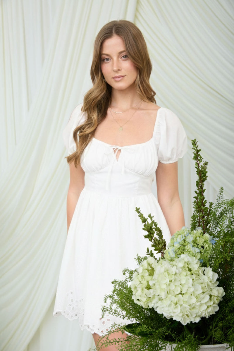 scalloped mini dress The Sweet Scalloped Mini Dress