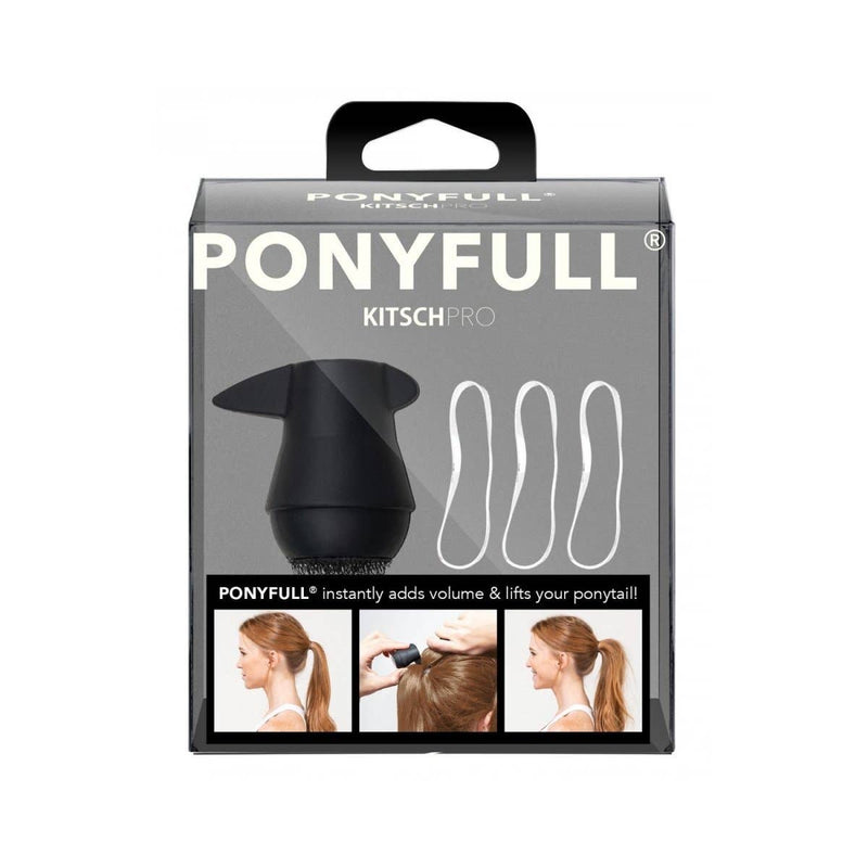 Ponyfull Ponytail Volumizer, Black | Kitsch