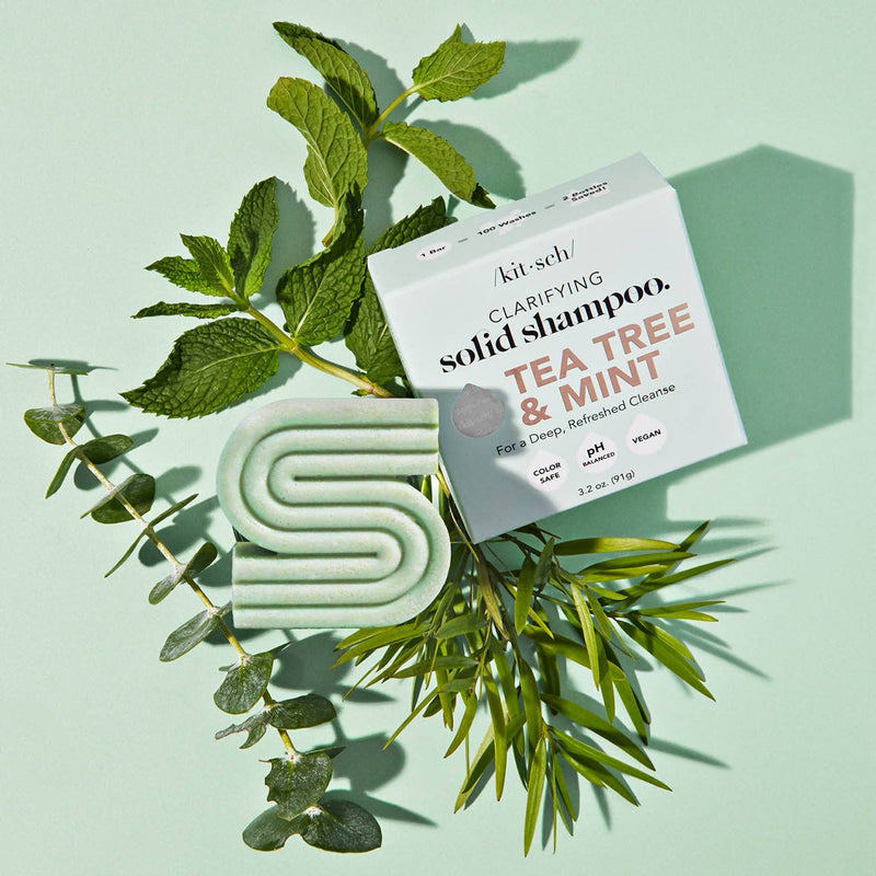 Clarifying Shampoo Bar, Tea Tree & Mint | Kitsch