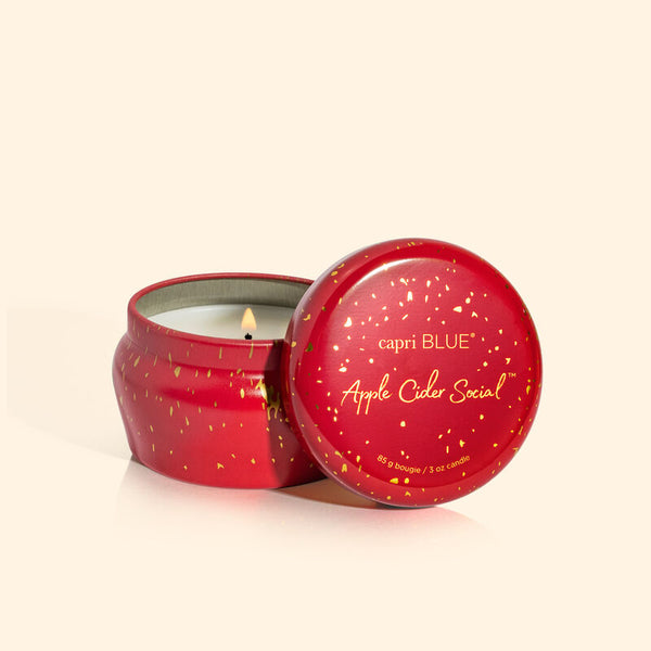 3oz Glimmer Mini Tin Candle, Apple Cider | Capri Blue