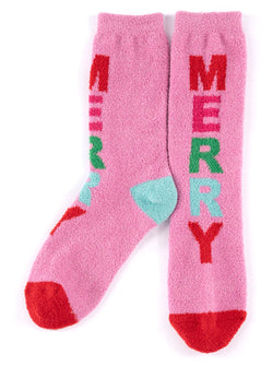 "Merry" Socks, Pink