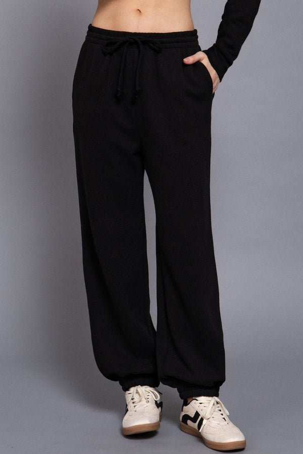 Elisa Soft Jogger Pants, Black