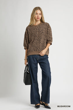 Gracie Sweatshirt Top, Mushroom