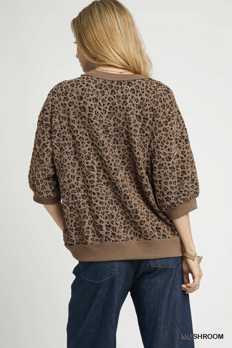 Gracie Sweatshirt Top, Mushroom