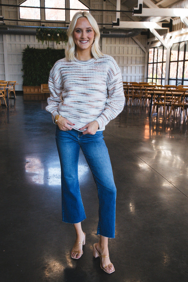 Sweet Daze Crew Neck Sweater, Multicolored | Sadie & Sage