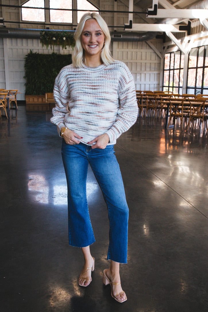 Sweet Daze Crew Neck Sweater, Multicolored | Sadie & Sage