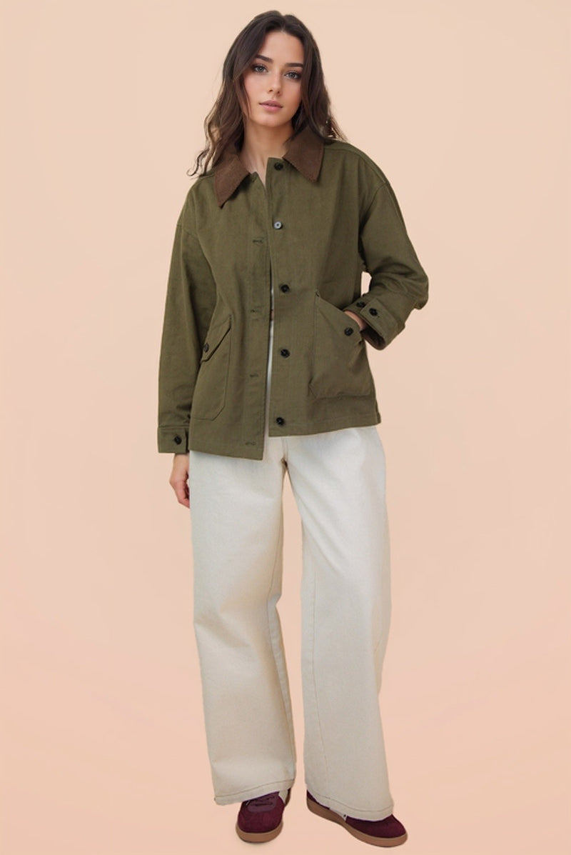 Livi Barn Jacket, Olive Green