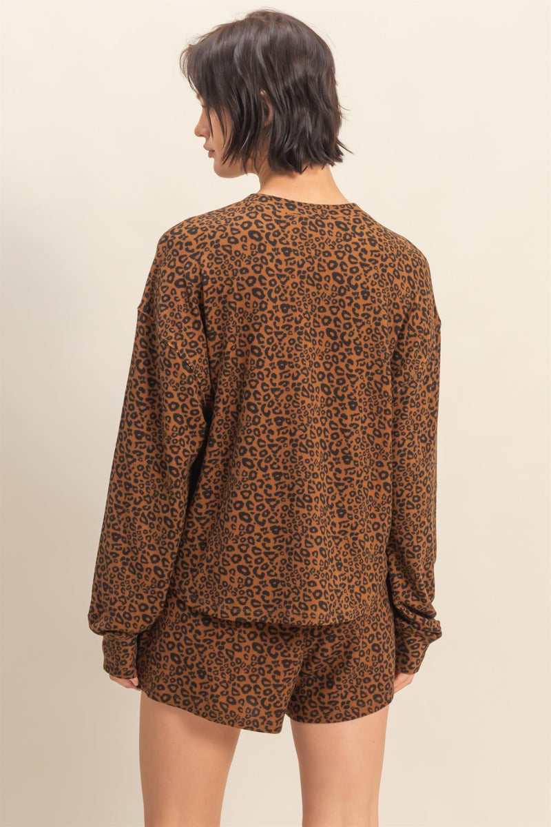 Chloe Leopard Print Set, Brown