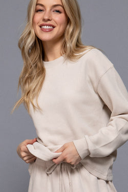 Allysa Soft Knit Top, Beige