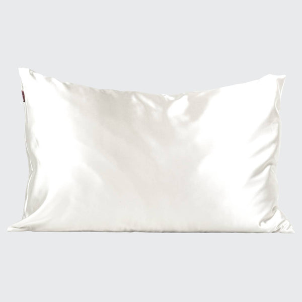 Satin Standard Pillowcase, Ivory | Kitsch