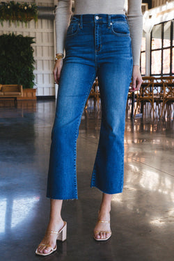 Cora High Rise Kick Flare Fit Jean, Medium Dark