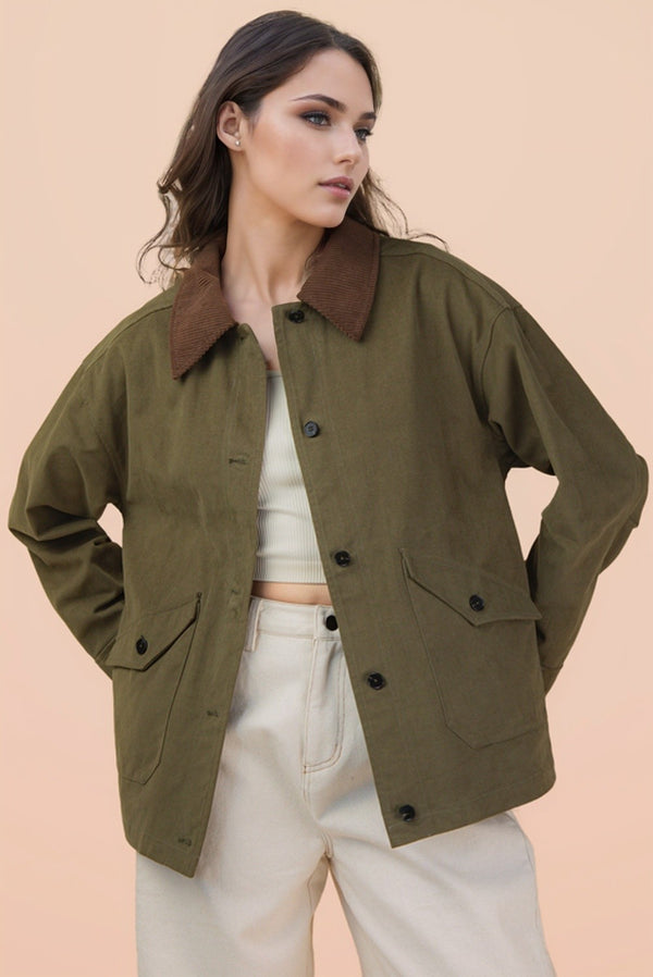 Livi Barn Jacket, Olive Green