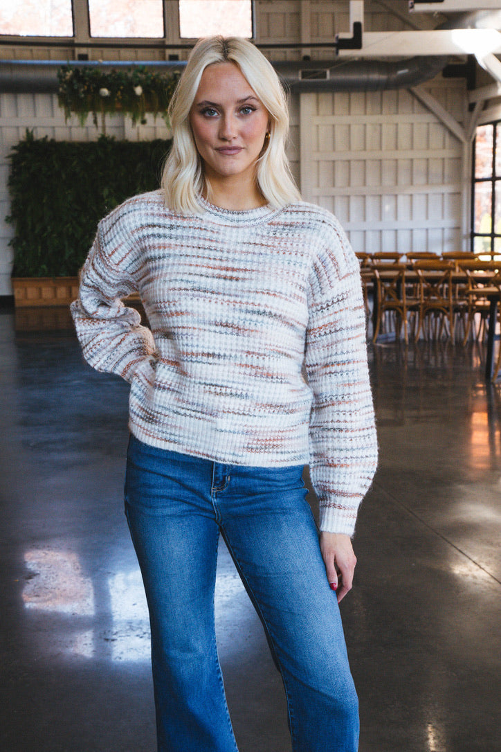 Sweet Daze Crew Neck Sweater, Multicolored | Sadie & Sage