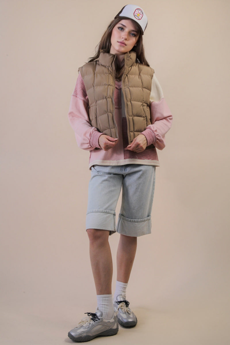 Natasha Puffer Vest, Mocha