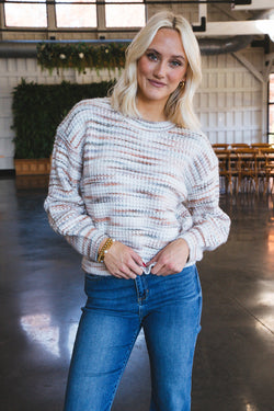 Sweet Daze Crew Neck Sweater, Multicolored | Sadie & Sage