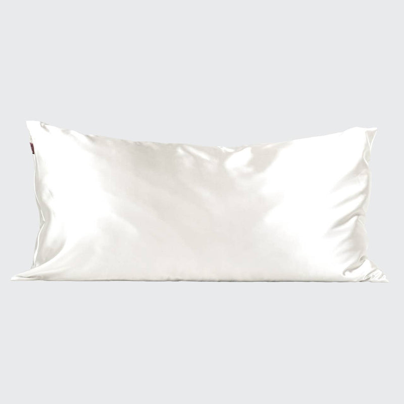 Satin King Pillowcase, Ivory | Kitsch