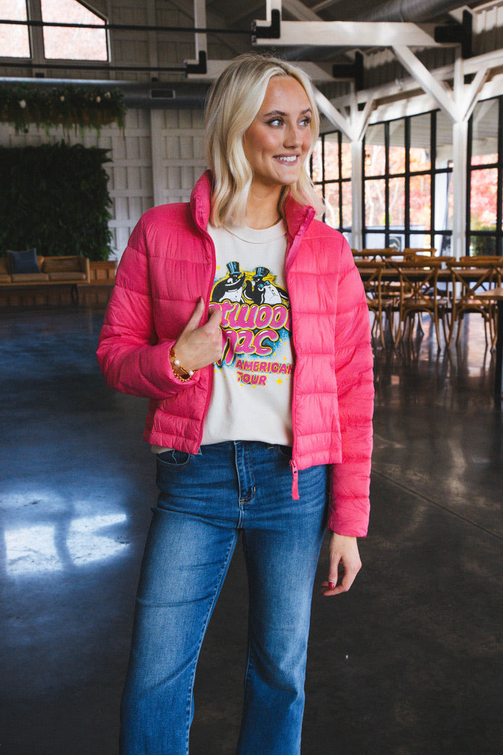 Shelby Packable Puffer Jacket, Pink